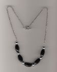 Black and silver necklace.