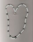 Black and white &quot;pearl&quot; necklace