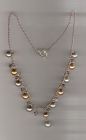 Two tone pearlised necklace.