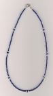Blue and white necklet.