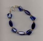 Blue glass bracelet