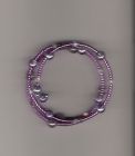 Lilac three ring bracelet