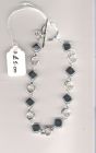 Chain bracelet with diamond shape beads