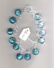 Turquoise bead charm style bracelet.