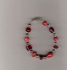 Red glass bracelet.